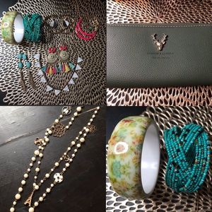 Vintage & costume jewelry bundle plus wallet